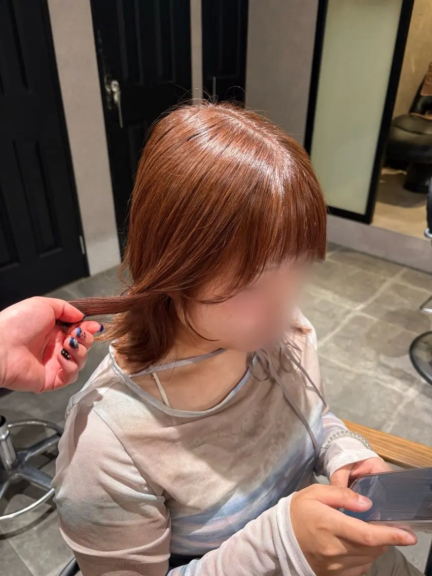 ミディアム カラー カット ヘアカラー Lafith ミネオアリサのヘアスタイル
