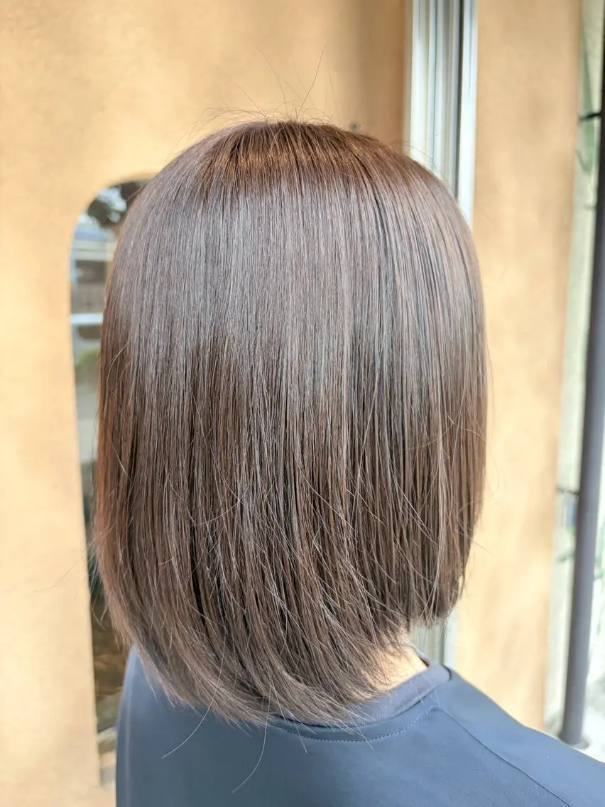 ミディアム カラー アッシュ ブラウンカラー ヘアカラー カラーモデル募集中/ 戸部ありすのヘアスタイル
