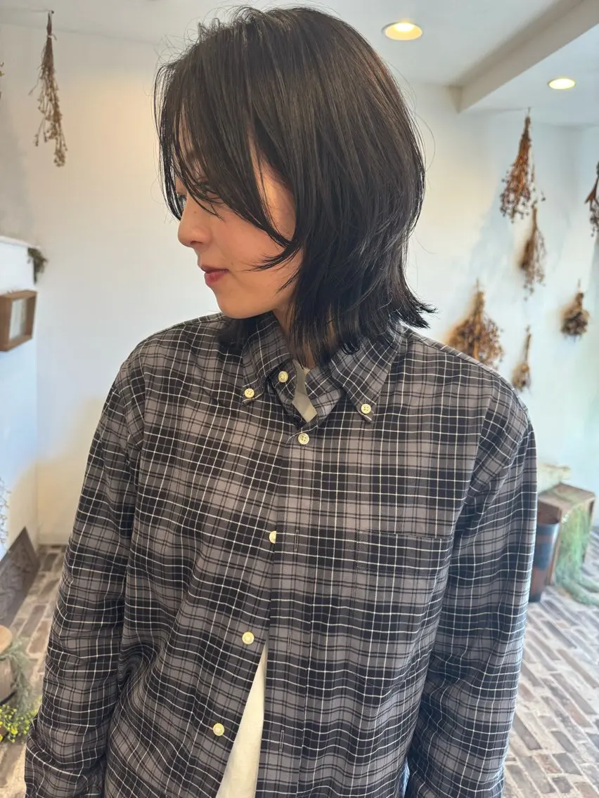 ショート カラー 黒髪 ウルフカット カット ヘアカラー トリートメント m ā l o.🌷 サカモトマイコのヘアスタイル