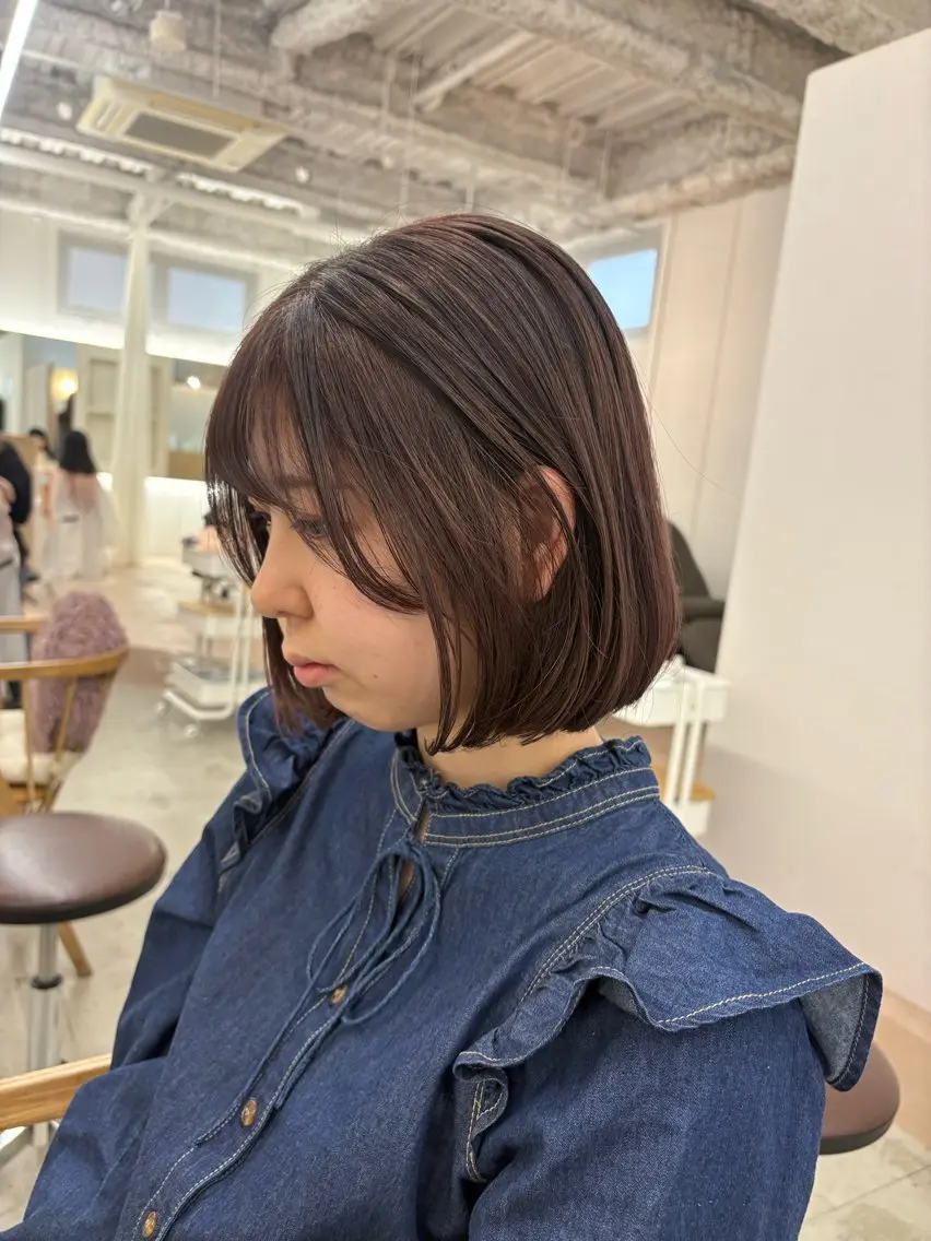 ミディアム カラー 透明感カラー ラベンダーカラー カット ヘアカラー トリートメント NIKO/名古屋/ 髪質改善/艶髪のヘアスタイル