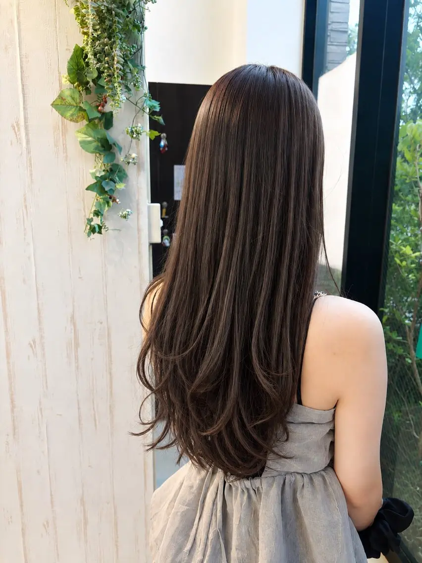 ロング ロングレイヤー 韓国風ヘア レイヤーカット ロング ⑅.* ୨୧こわた みく୨୧⑅.*のヘアスタイル