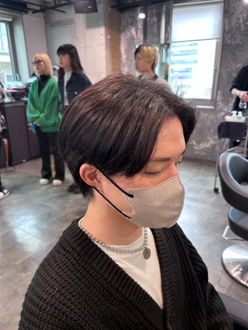 メンズ センターパート カット 縮毛矯正 メンズ特化美容師 💠チナツのヘアスタイル