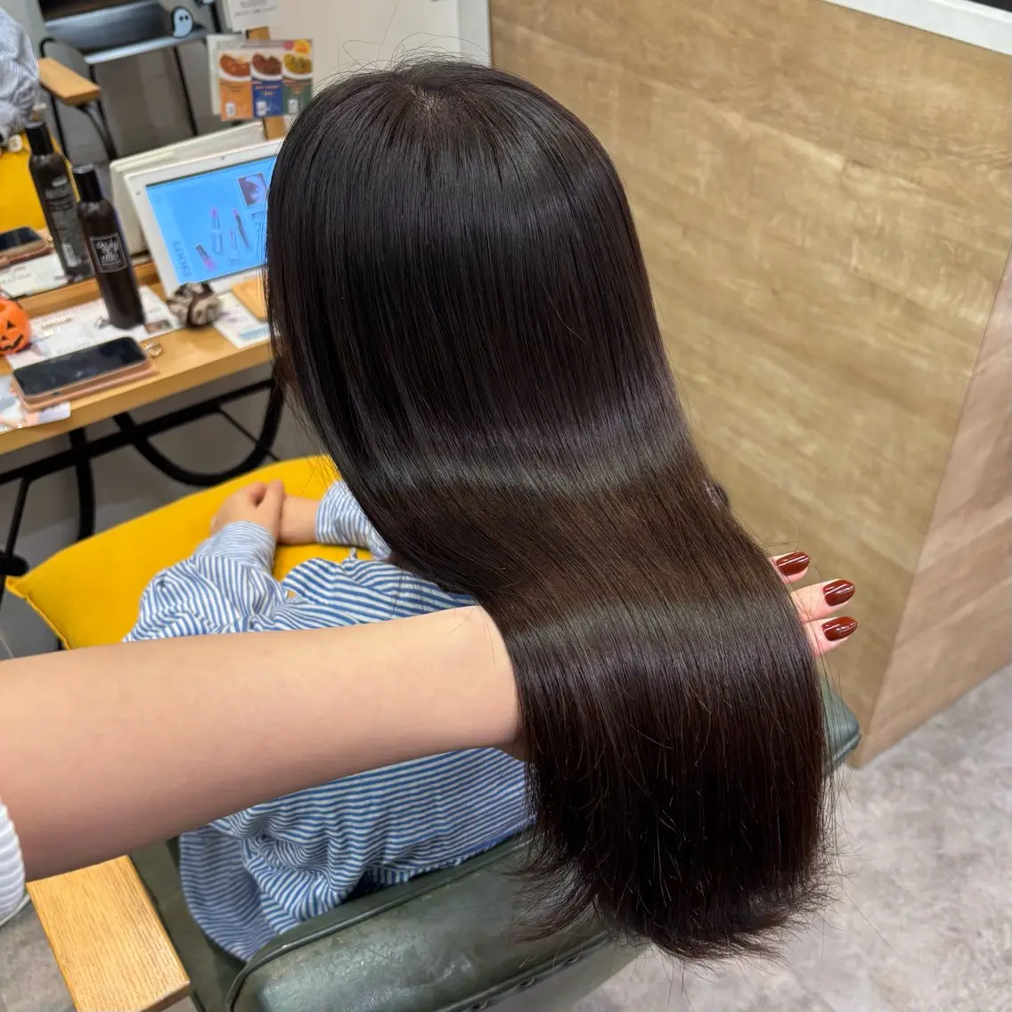 ロング 髪質改善 トリートメント 銀座：似合わせカラー オリーブ🫒アレンジのヘアスタイル