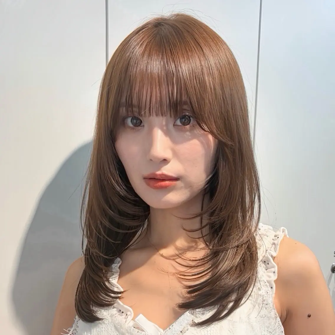 ミディアム カラー ヘアカラー トリートメント ミディアム/レイヤー 赤み消し/⭐️チャンのヘアスタイル