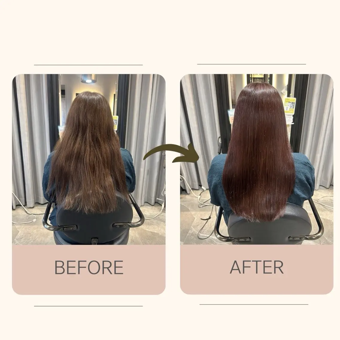 ロング パーマ ピンクブラウン 酸性ストレート ストレートパーマ カット ヘアカラー パーマ 縮毛矯正 トリートメント 艶髪/髪質改善 yukaのヘアスタイル