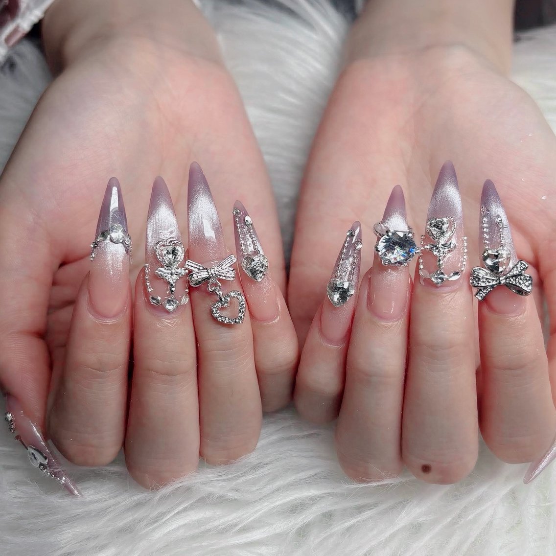 ネイル フットネイル フレンチネイル グラデーション 韓国ネイル ロングネイル ハンドネイル Hani Nail Salonのネイルデザイン