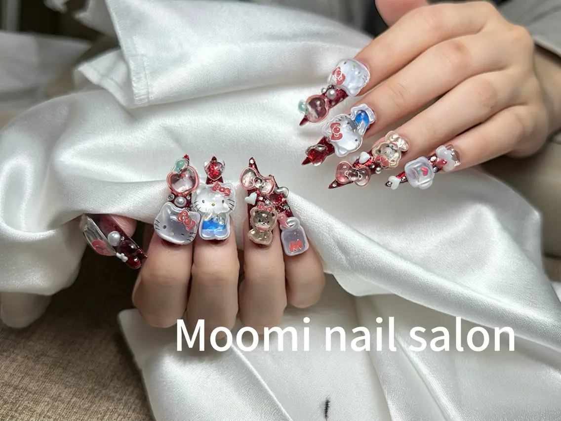 ロング ハンドネイル 長さだし専門店 Moominのネイルデザイン