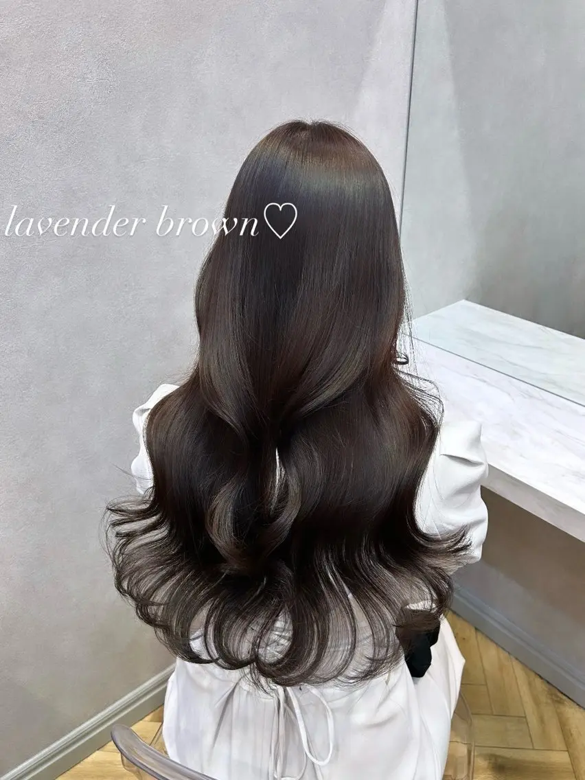 ロング カラー ブラウンカラー ラベンダーカラー 🩷韓国ヘア/ヨシン モリ🩷Maikaのヘアスタイル