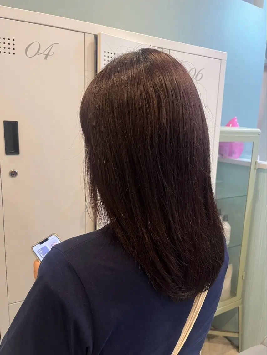 ミディアム カラー Agu hair 浅原 心のヘアスタイル