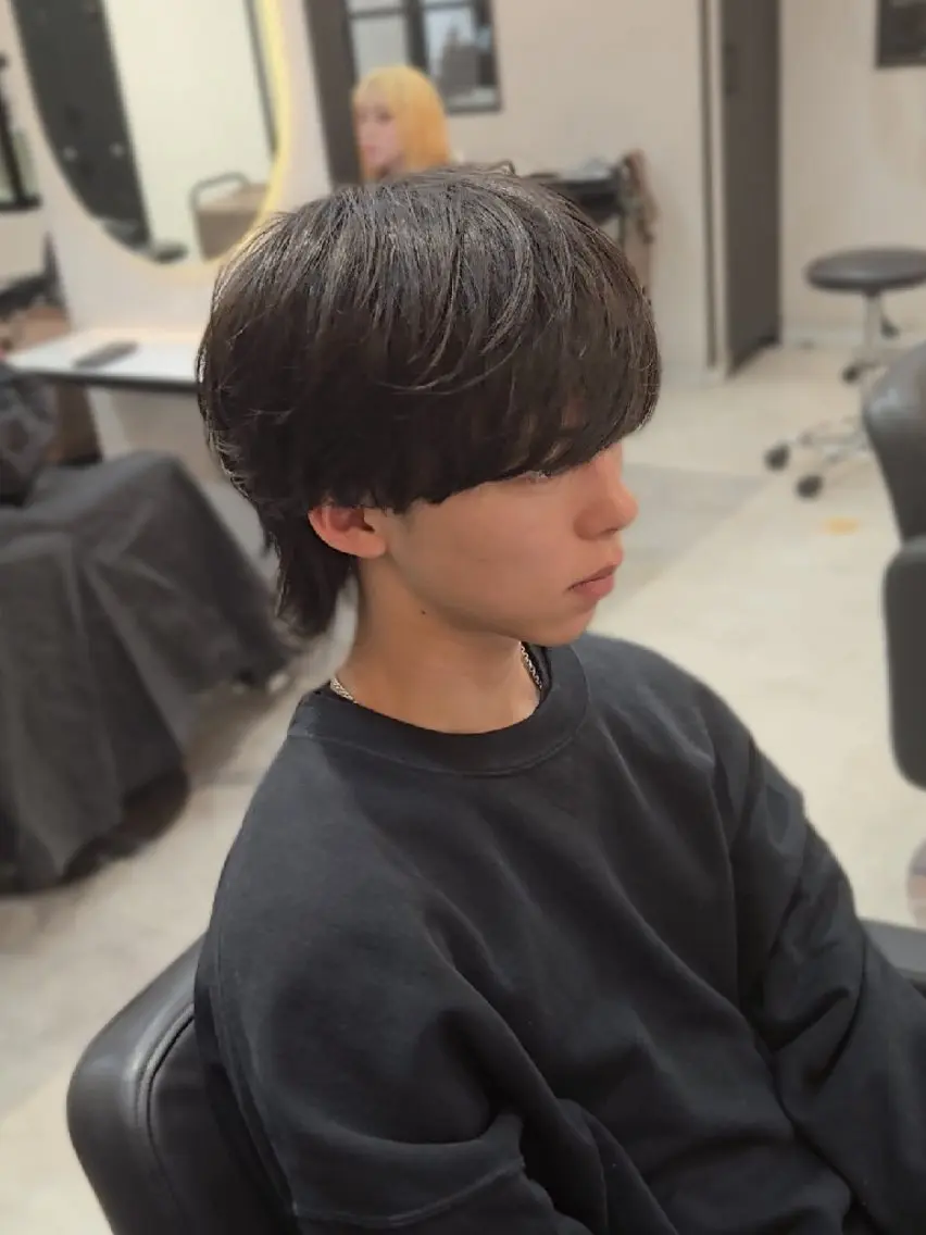 メンズ ミディアム マッシュウルフ マッシュ メンズウルフカット ウルフカット カット ヘアセット LEN名古屋/パーマ 海外ヘア/メンズ特化のヘアスタイル