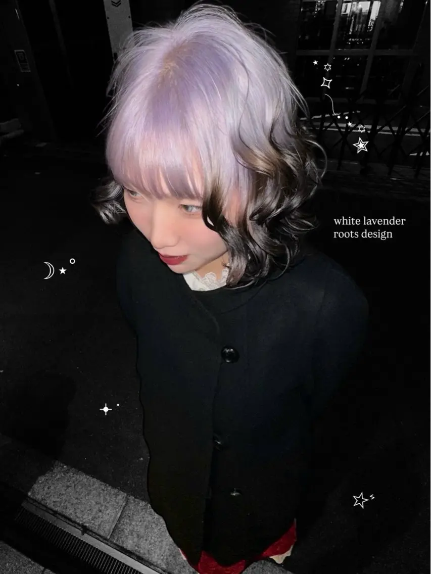 《😈派手髪集合😈》ケアブリーチ + 髪質改善オンカラー + デザイン + Aujua 5stepトリートメントの写真