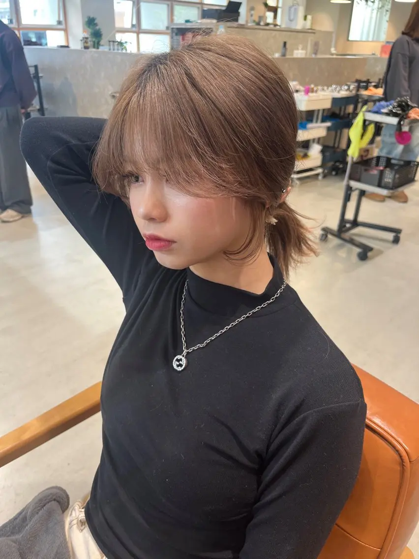 セミロング 顔周りカット レイヤーカット 似合わせカット カット トリートメント 💫レイヤーカット✨ 透明感カラー工藤雄大のヘアスタイル