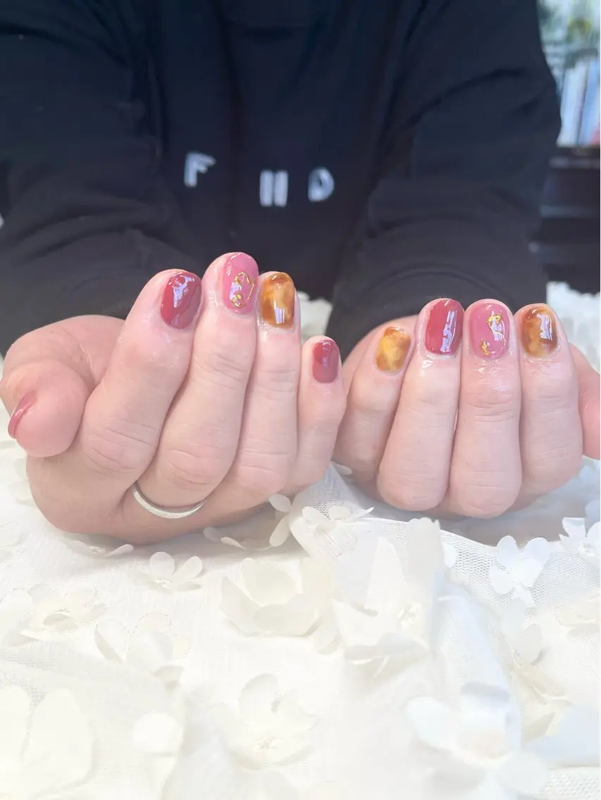 ネイル アートネイル べっ甲ネイル ハンドネイル GARDEN GELのネイルデザイン