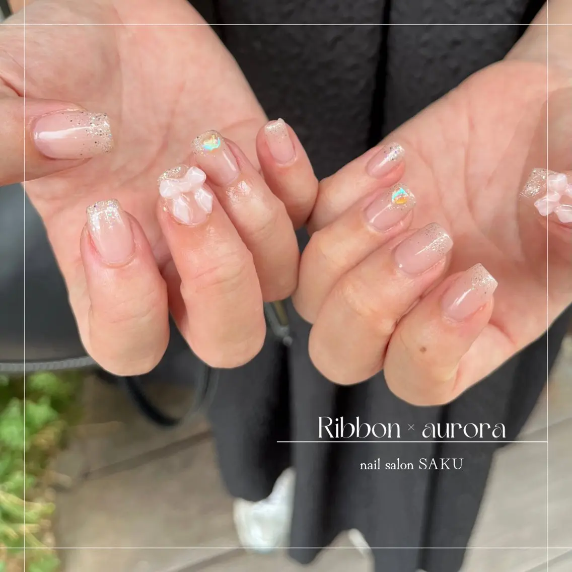 ネイル ニュアンスネイル シンプルネイル SAKU nail 作島茜のネイルデザイン