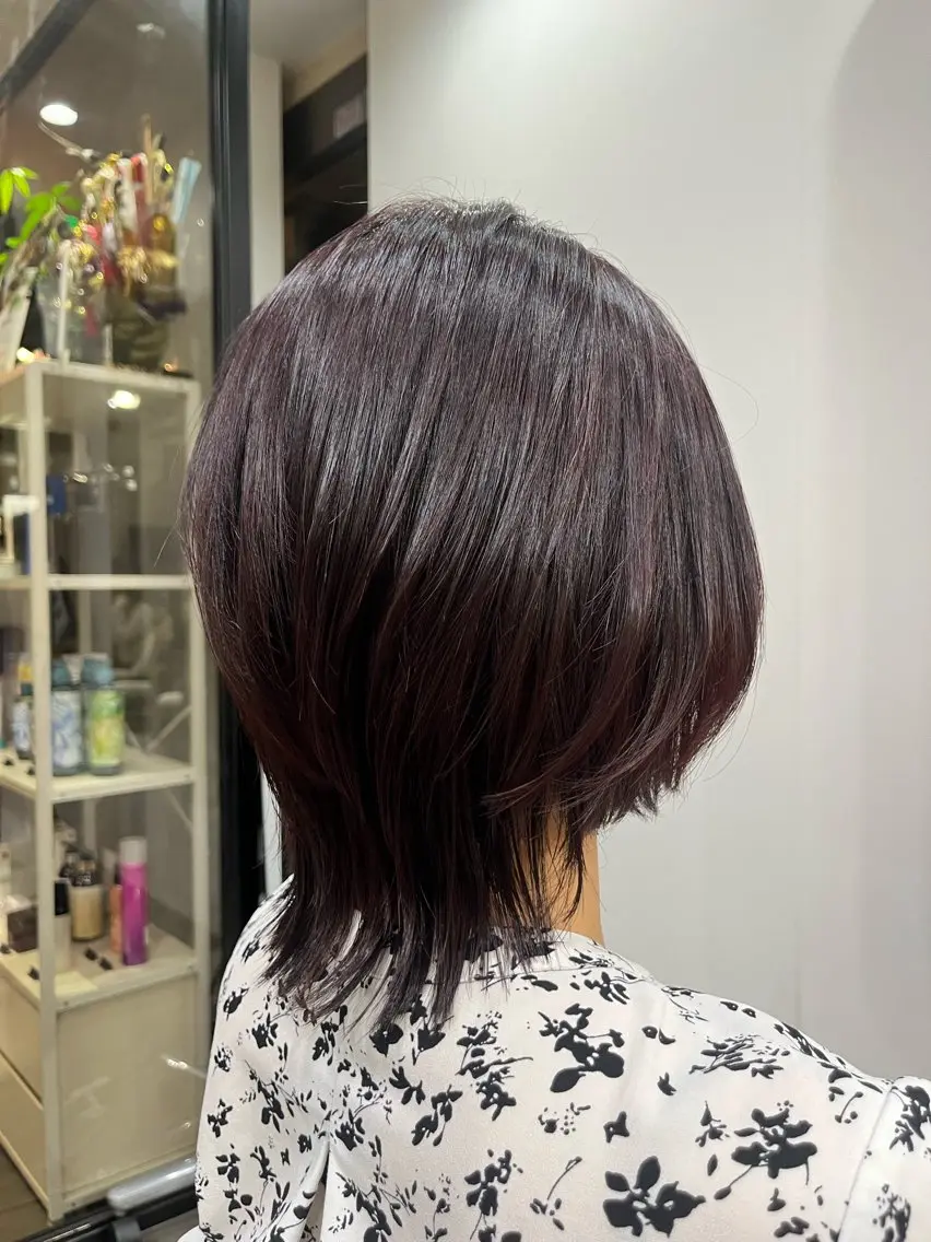 ミディアム カラー カット ヘアカラー トリートメント カラーリスト♡ ショート・ボブツムギのヘアスタイル
