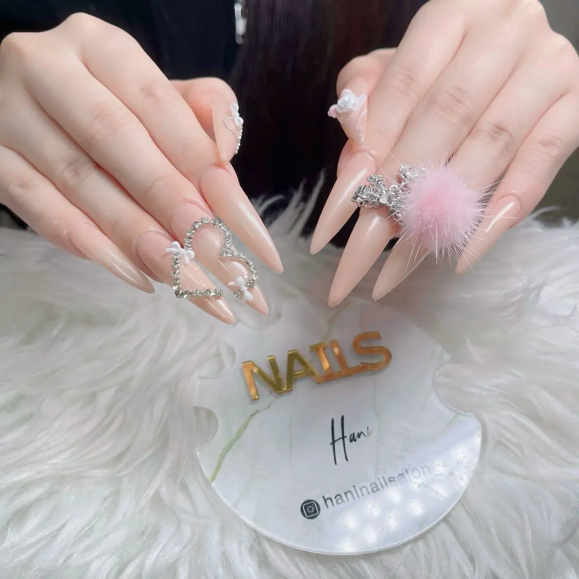 ネイル フットネイル フレンチネイル グラデーション 韓国ネイル ロングネイル ハンドネイル Hani Nail Salonのネイルデザイン