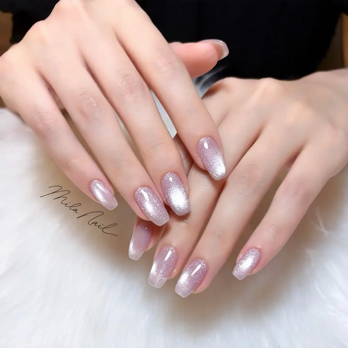 ネイル マグネットネイル ワンカラーネイル シンプルネイル ハンドネイル Mila Nail🐈のネイルデザイン