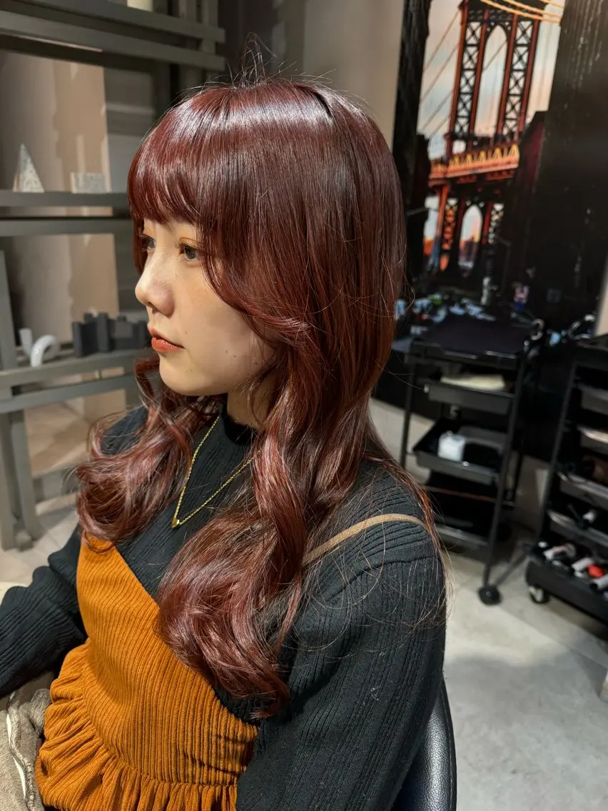 ミディアム カラー オレンジ トリートメント 似合う髪型が 分からない方へのヘアスタイル