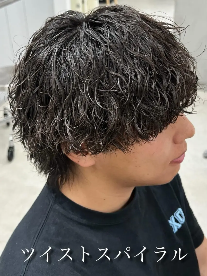 ショート パーマ メンズ カット パーマ 名古屋メンズパーマ /松井生のヘアスタイル