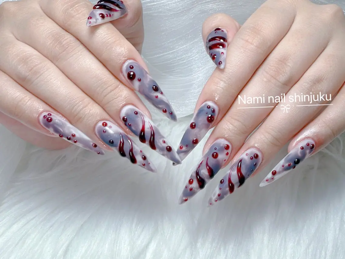 ネイル 長さ出し ガーリー 韓国ネイル ロングネイル 持ち込み ハンドネイル Nami nail salonのネイルデザイン