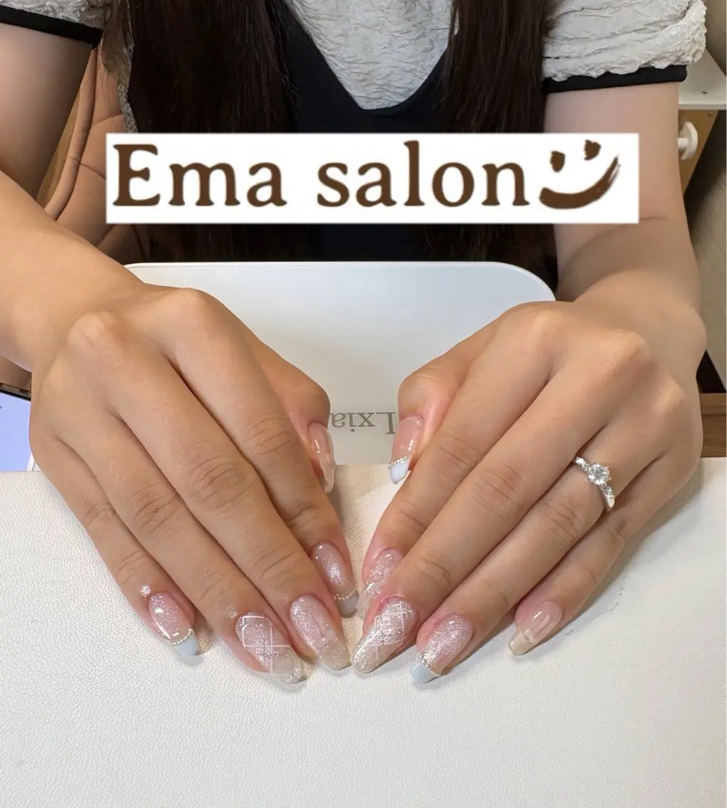ネイル ガーリー 持ち込み ハンドネイル Ema salon hiromiのネイルデザイン