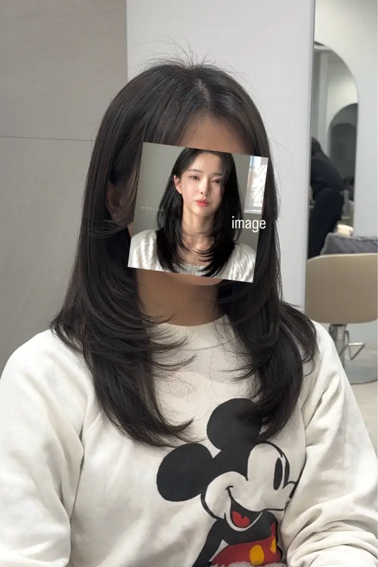 セミロング カラー パーマ ヘアアレンジ カット ヘアカラー トリートメント ヘアセット パク・ボミン小野リエ 韓国ハーフ🦊のその他イメージ
