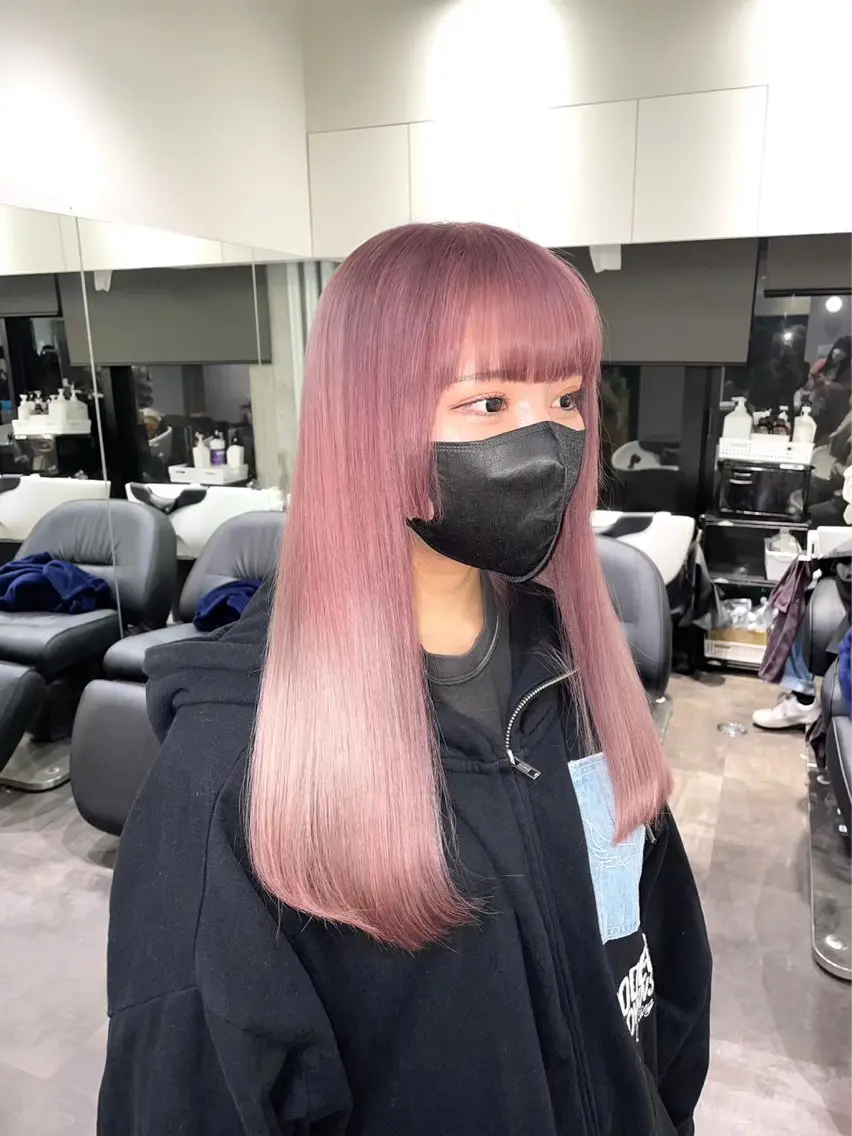 ロング カラー シールエクステ ブリーチ ケアブリーチ デザインカラー ダブルカラー 🦋韓国hair🦋 エクステ店長sakiのヘアスタイル