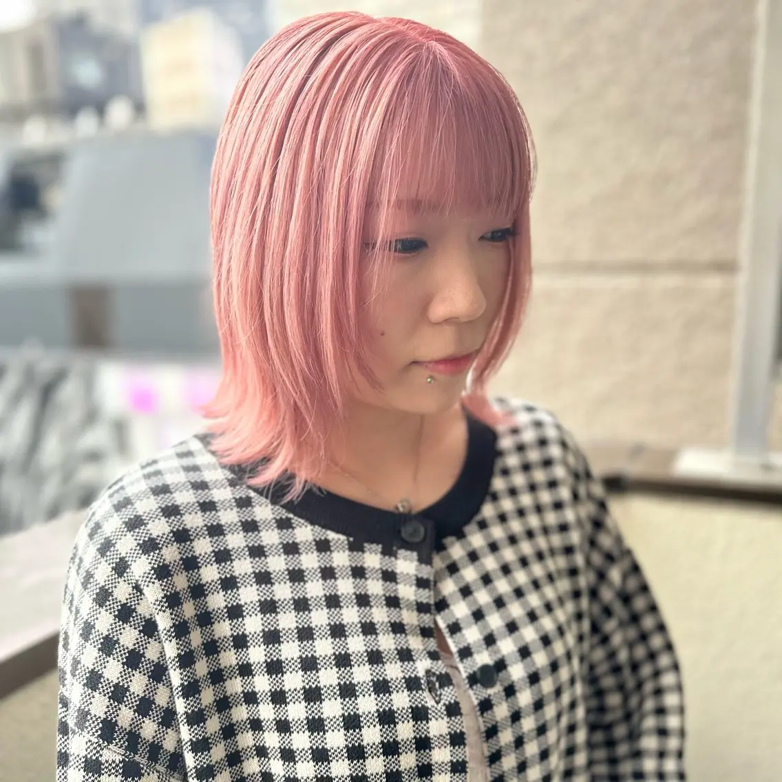 ミディアム カラー ヘアカラー ブリーチなしベージュ カラー✨Takeのヘアスタイル