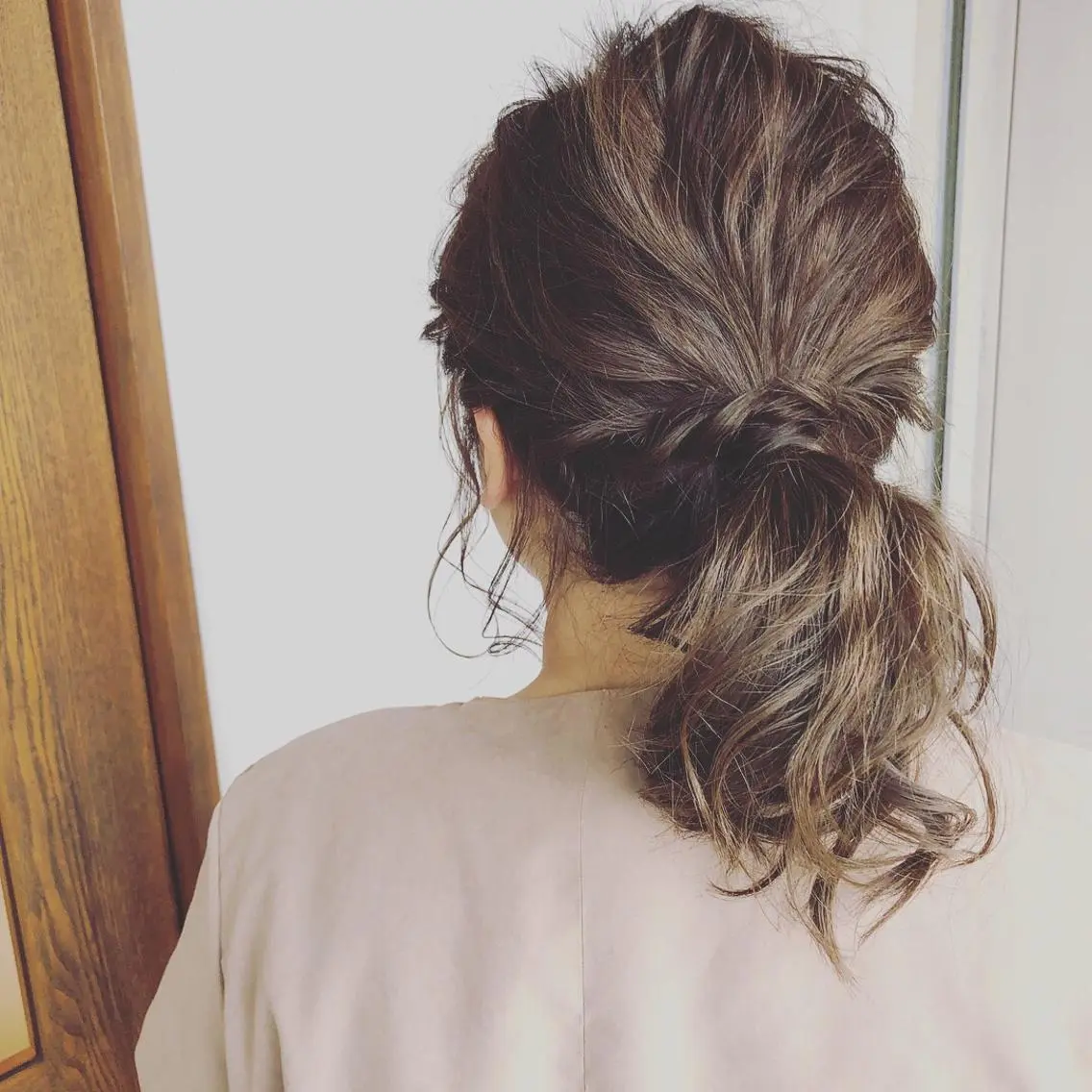 セミロング ヘアアレンジ ヘアセット ture by gladのヘアスタイル