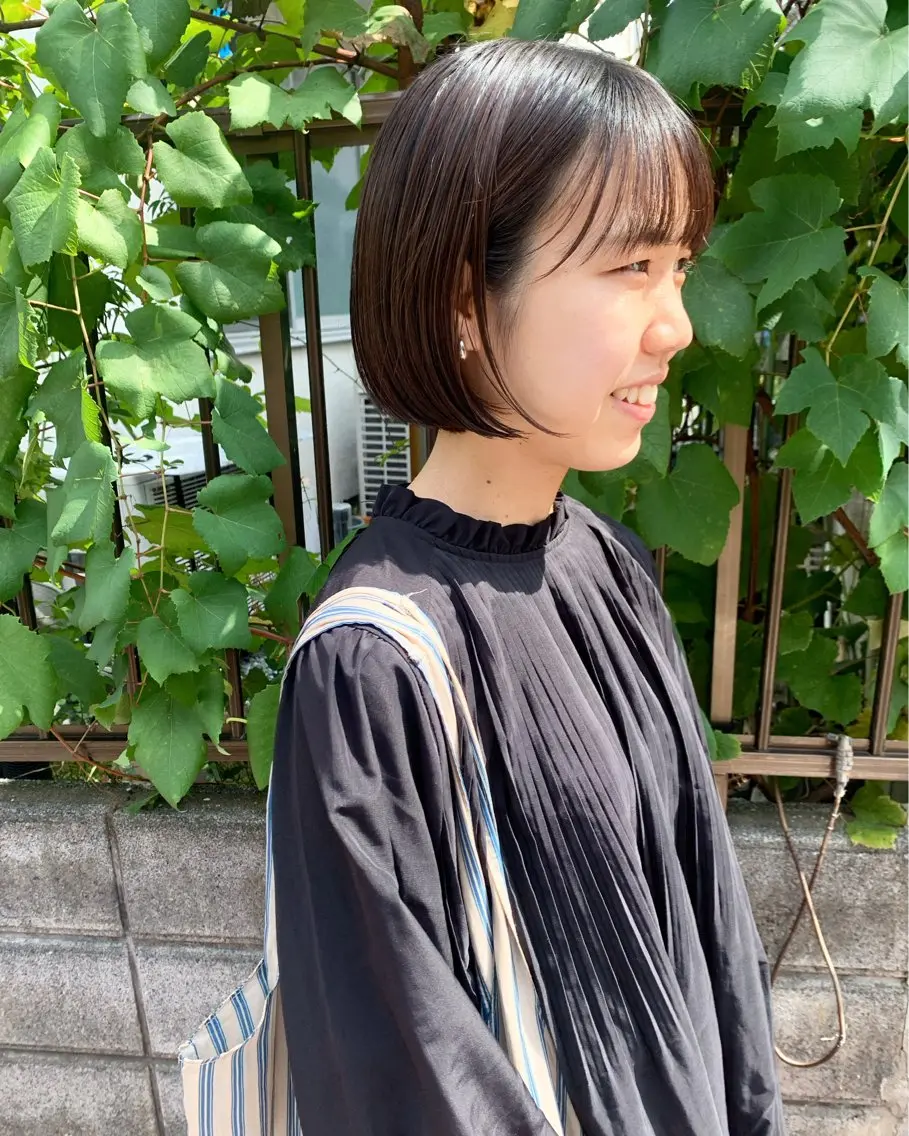 ショート カラー ラベンダーカラー ボブ ヘアカラー トリートメント シノザキ/薬院/ボブ /ショート/髪質改善のヘアスタイル