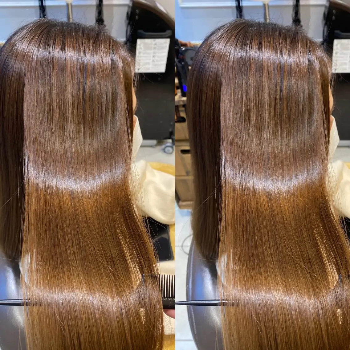 セミロング 美髪矯正透明感カラー 江川 和輝のヘアスタイル