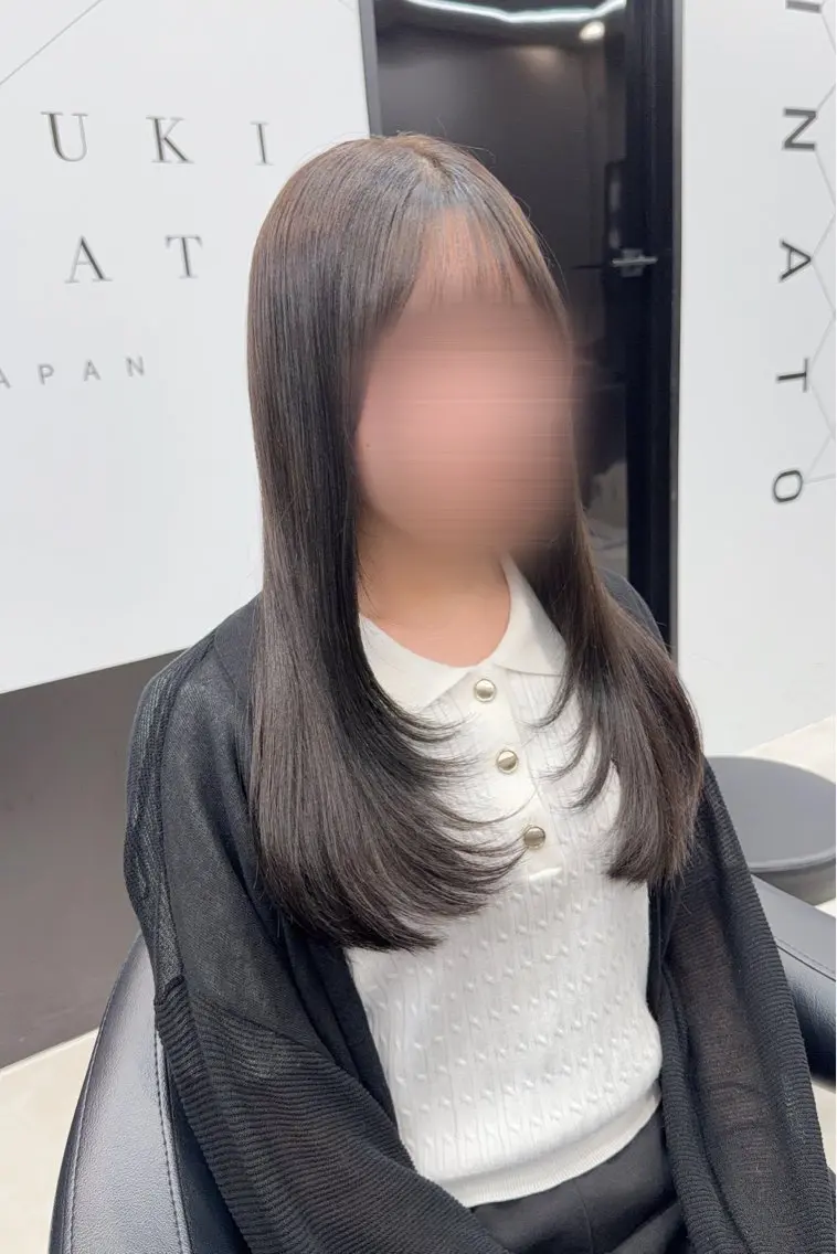 ロング カラー 透明感カラー グレージュ オリーブグレージュ オリーブグレー 縮毛矯正 💜ひな💜韓国レイ ヤー/透明感/美髪のヘアスタイル