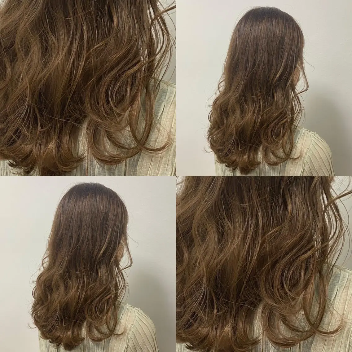 セミロング カラー パーマ ヘアアレンジ メンズ キッズ 上品＆韓国風 🥀海心🥀のヘアスタイル