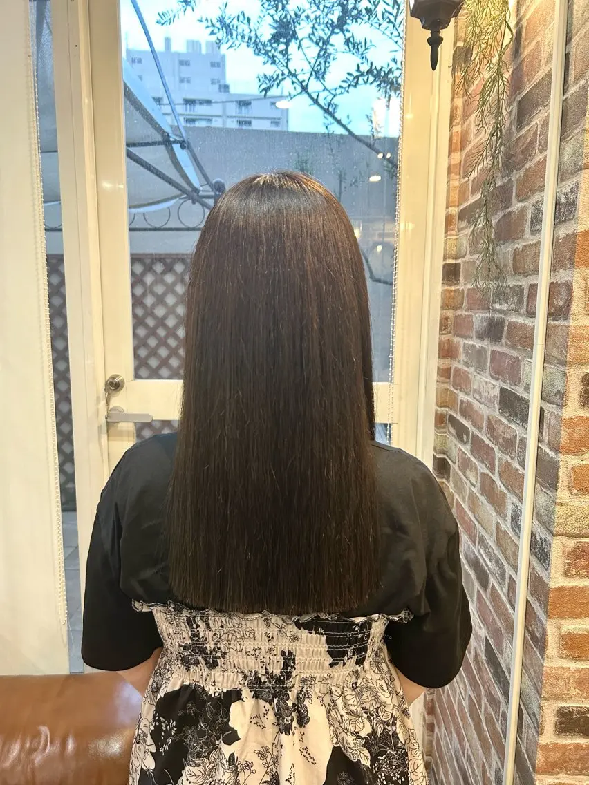 ロング カラー 縮毛矯正 カット 縮毛矯正 トリートメント 三 浦のヘアスタイル