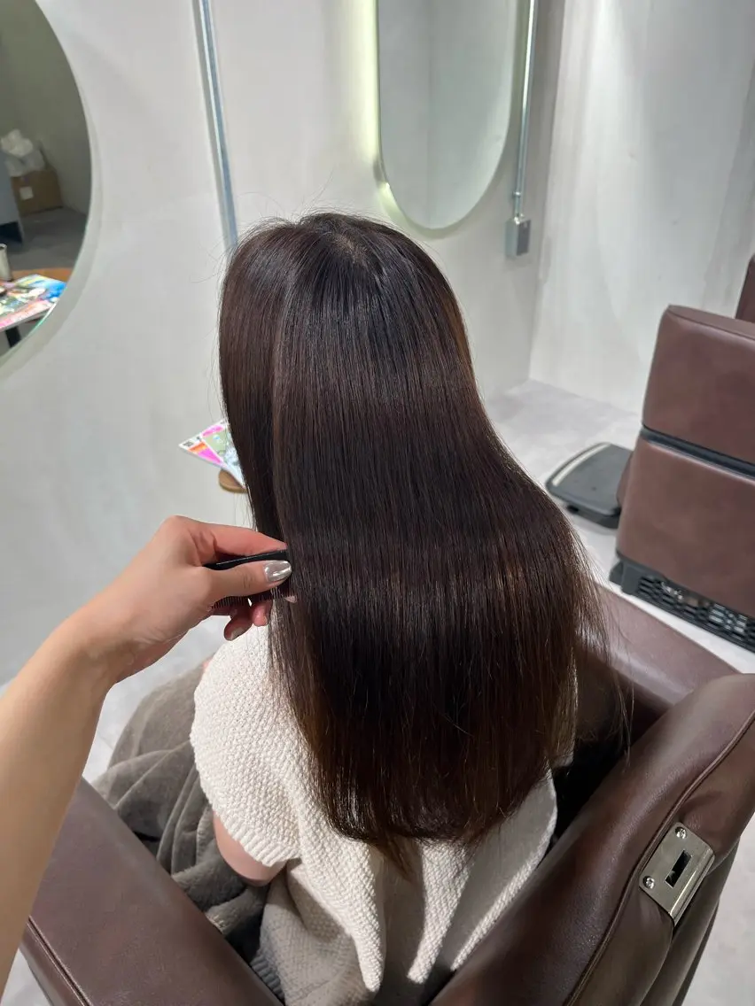 ロング 縮毛矯正 トリートメント 平澤 涼風のヘアスタイル