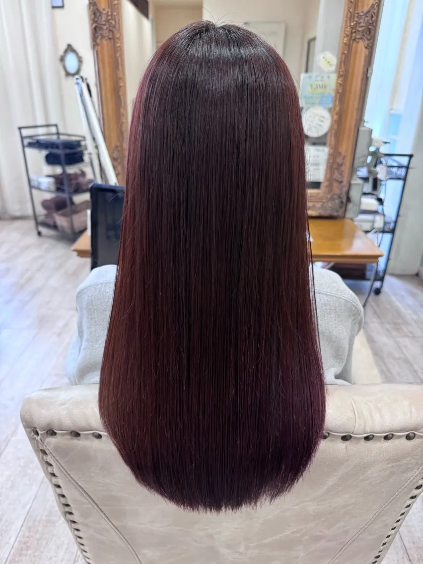ロング カラー 髪質改善 レイヤーカット ロング トリートメント カット ヘアカラー トリートメント 新越谷noble店長 松本拓也▶◀*.のヘアスタイル