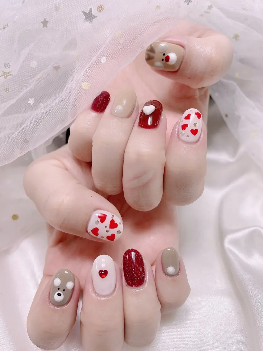 ネイル 冬ネイル クリスマス ハンドネイル ジョリ kasumi🌹💅のネイルデザイン