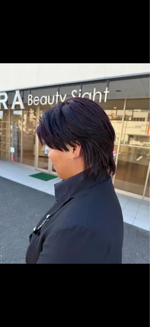 カラー メンズ レッドカラー 中島 紗來のヘアスタイル