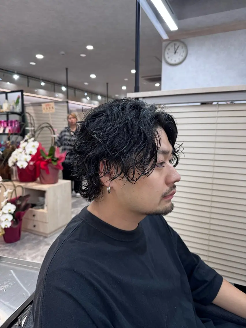 ショート カット パーマ 堀 舜介/メンズカットのヘアスタイル