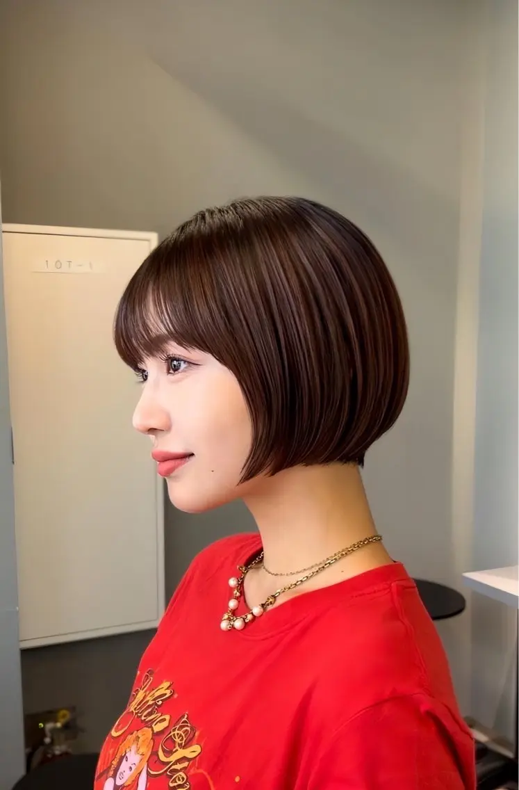 【ミニフルコース】カット+ブランドカラー+前髪縮毛+ULTOWAトリートメントの写真