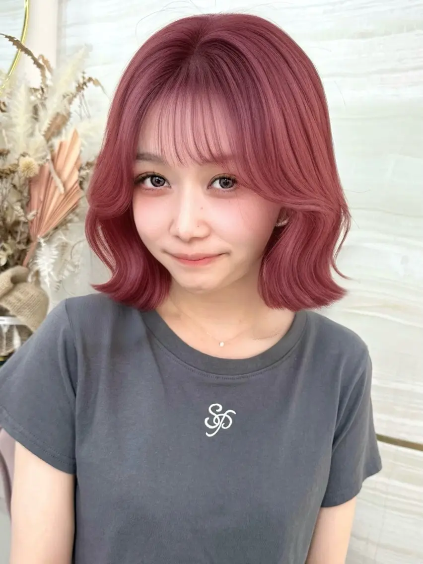 ミディアム カラー アッシュ ベージュカラー ブリーチ ブラウンカラー ケアブリーチ ヘアカラー トリートメント 🦋高瀬寛菜🦋 韓国/ブリーチのヘアスタイル