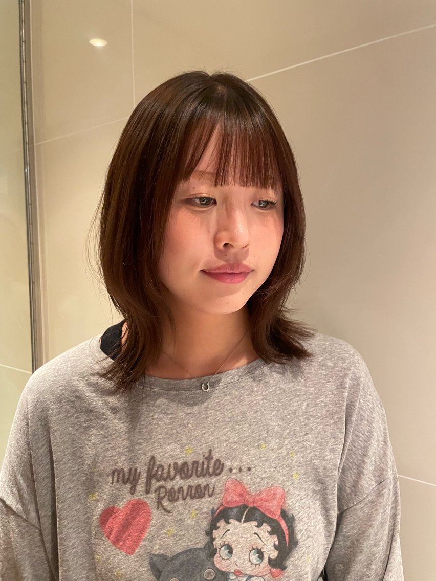ミディアム カラー パーマ ブラウンカラー カット ヘアカラー 縮毛矯正 レイヤー/縮毛矯正 🪄chihiroのヘアスタイル