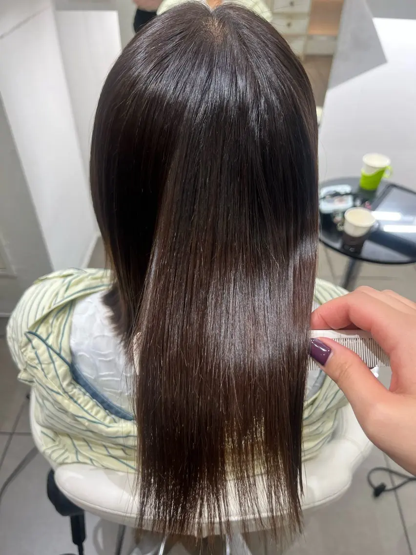 セミロング カラー パーマ カット 縮毛矯正 トリートメント カラーリスト♡ ショート・ボブツムギのヘアスタイル