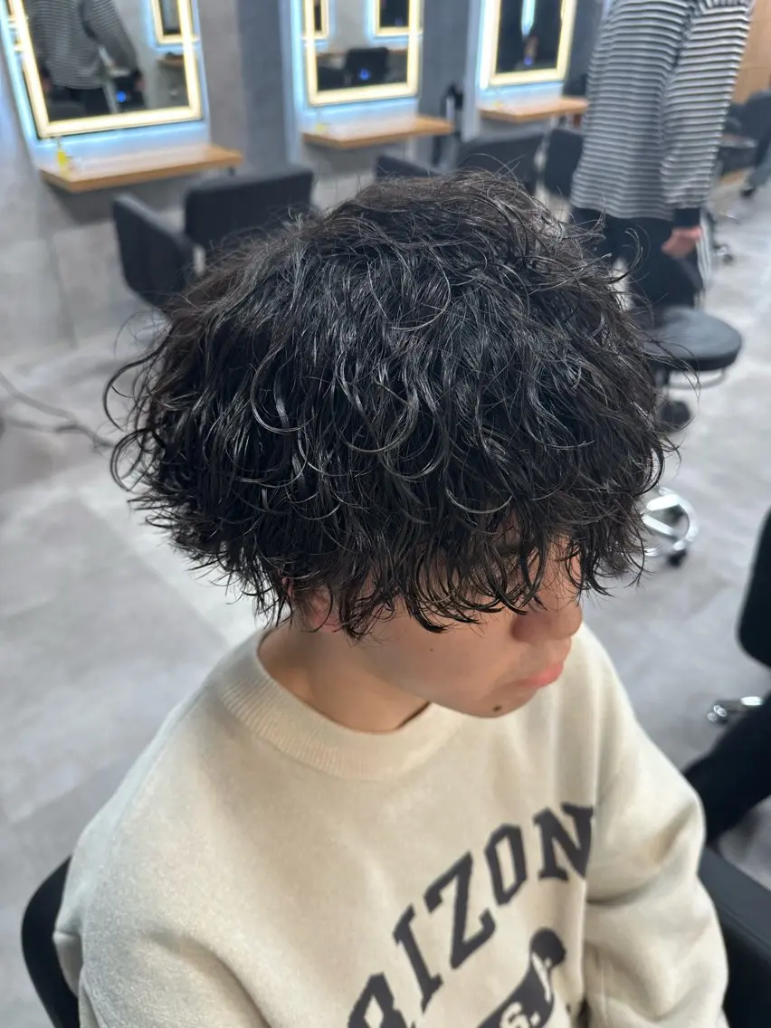 パーマ メンズ 波巻きパーマ カット パーマ 札幌メンズ指名 No. 1/光👑のヘアスタイル