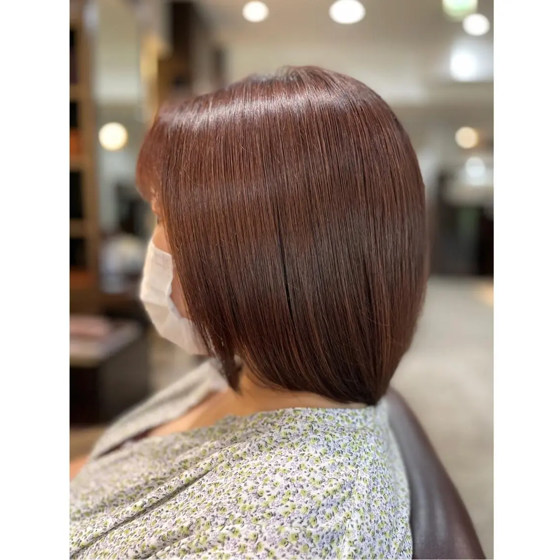 ミディアム カラー ラベンダーカラー ボブ カット 福積 めぐみのヘアスタイル