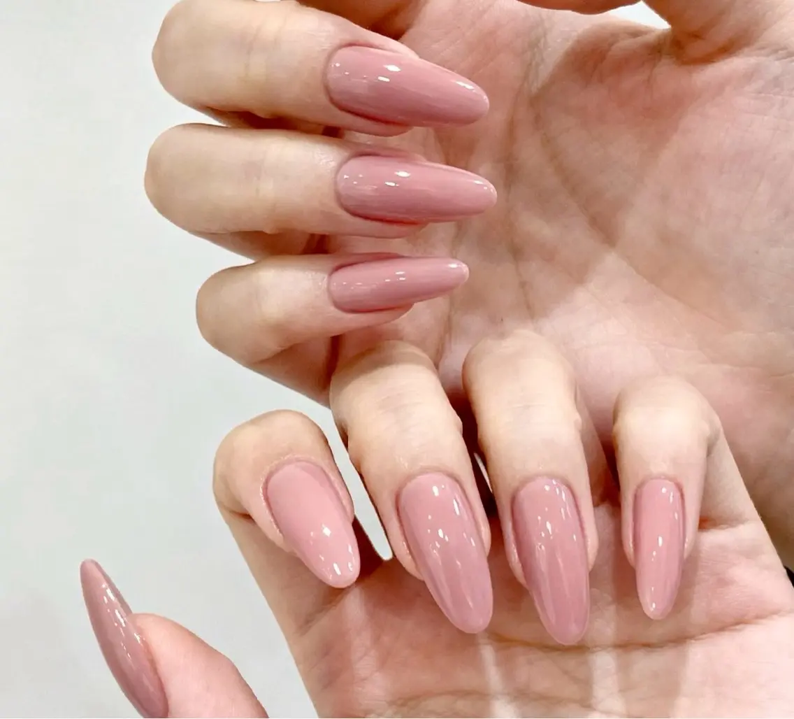 ネイル アートネイル オーロラネイル チークネイル 長さ出し フレンチネイル ハンドネイル ハンドケア Yumi Nail Seiのネイルデザイン