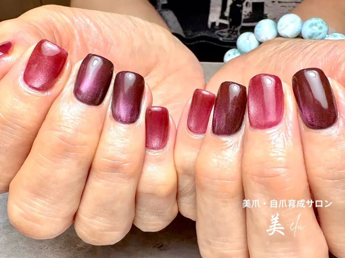 ネイル ジェルネイル マグネットネイル ハンドネイル 美爪・自爪育成サロン 美elu(ビエル)のネイルデザイン