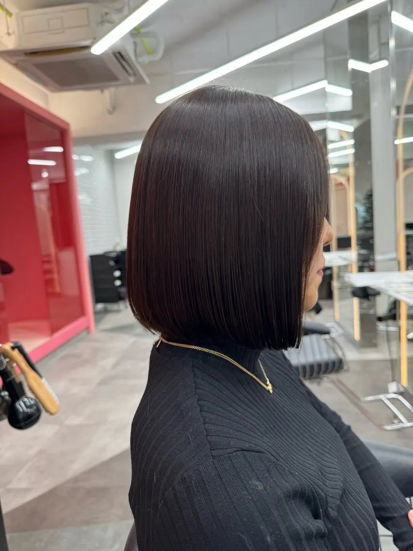 ショート 切りっぱなしボブ ボブ くせ毛 髪質改善 韓国風ヘア 🌹艶ボブの達人🌹 SYOHEIのヘアスタイル
