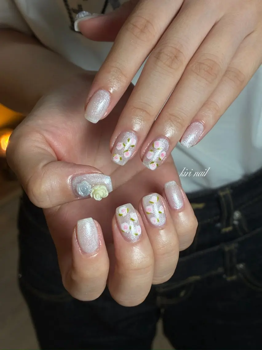 ネイル ガーリー ハンドネイル kiri nail キリネイルのネイルデザイン