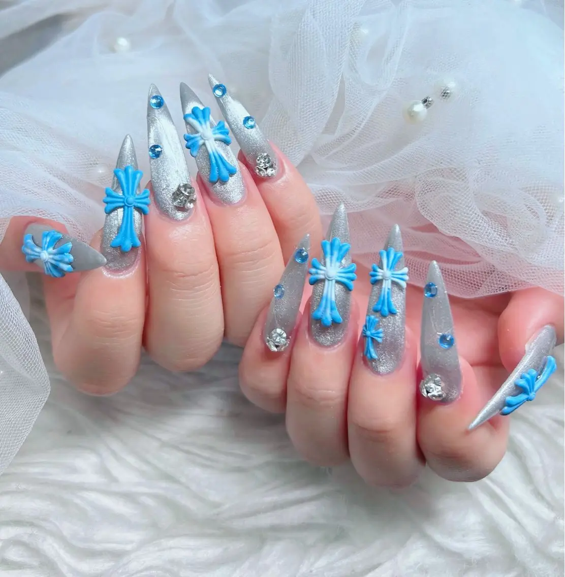 ネイル フットネイル フレンチネイル グラデーション 韓国ネイル ロングネイル ハンドネイル Hani Nail Salonのネイルデザイン
